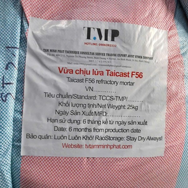 Vữa chịu lửa Taicast F56